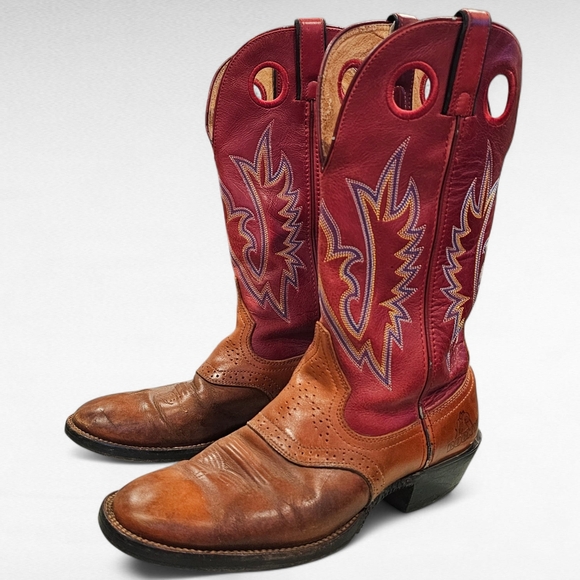 Rocky Brown And Red Western Boots Size 8.5M - Picture 1 of 16
